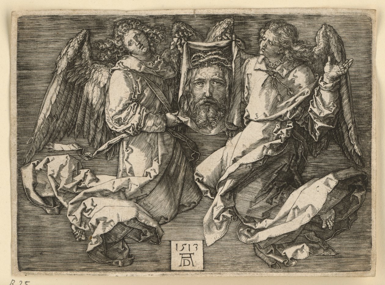 Rouška svaté Veroniky, držená dvěma anděly od Albrecht Dürer