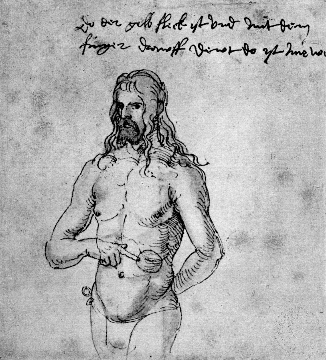 Autoportrét, asi 1512-1513 nebo 1519, 1936 od Albrecht Dürer