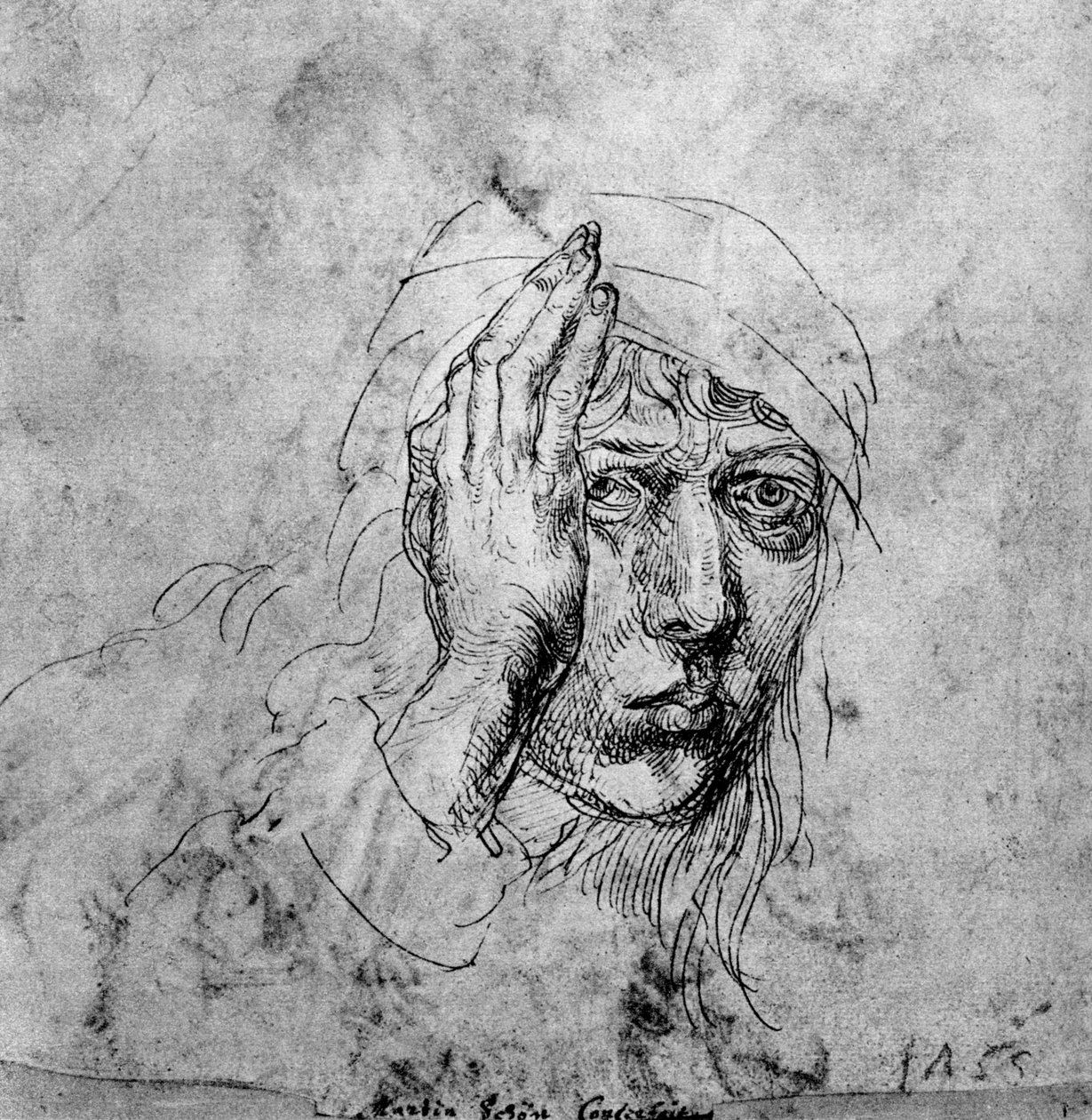 Autoportrét s obvazem, 1492, 1936 od Albrecht Dürer