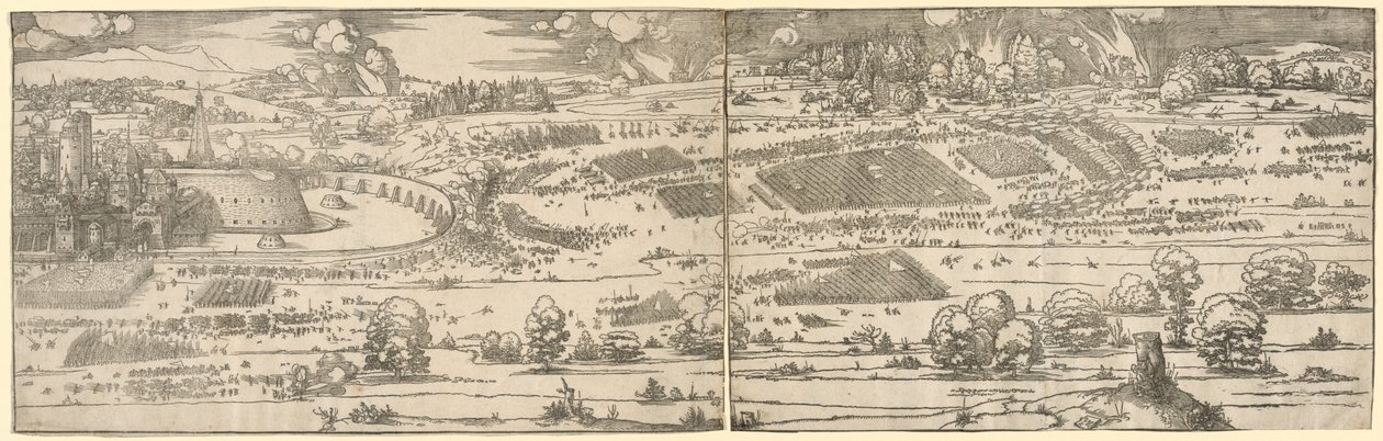 Obléhání pevnosti od Albrecht Dürer