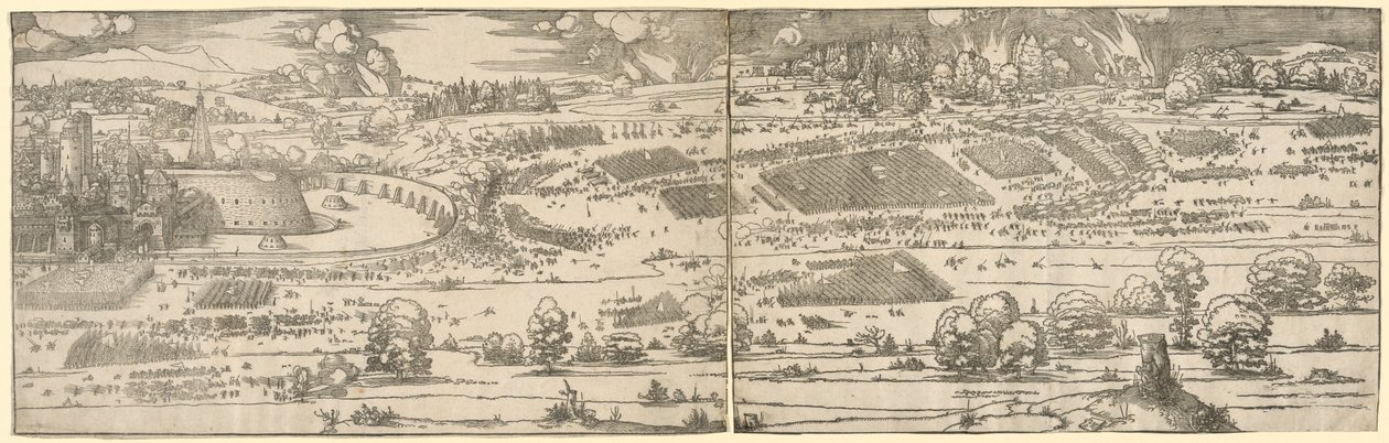 Obléhání pevnosti. od Albrecht Dürer