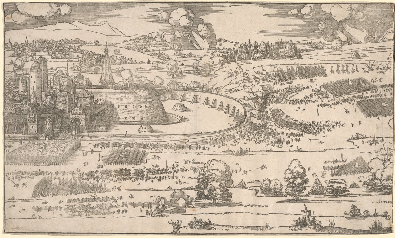 Obléhání pevnosti: Pravá část. od Albrecht Dürer