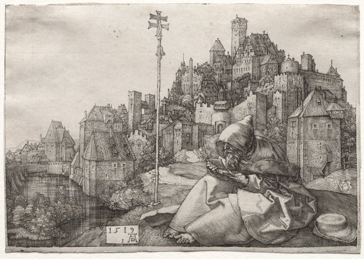 Čtení svatého Antonína od Albrecht Dürer