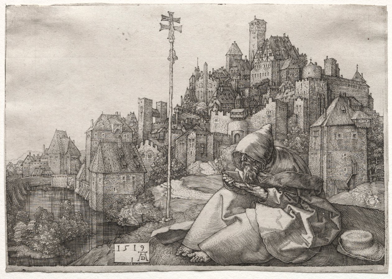 Čtení svatého Antonína, 1519. od Albrecht Dürer