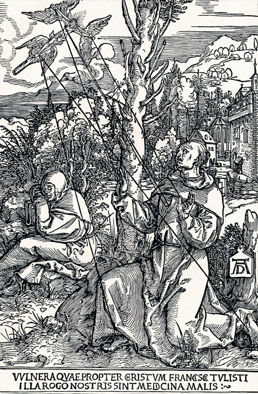 Svatý František přijímající stigmata, 1504 1906 od Albrecht Dürer