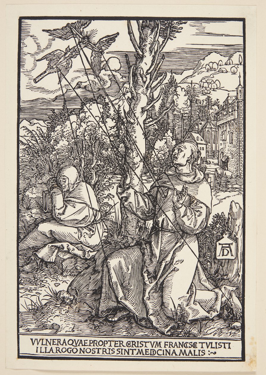 Svatý František přijímá stigmata od Albrecht Dürer