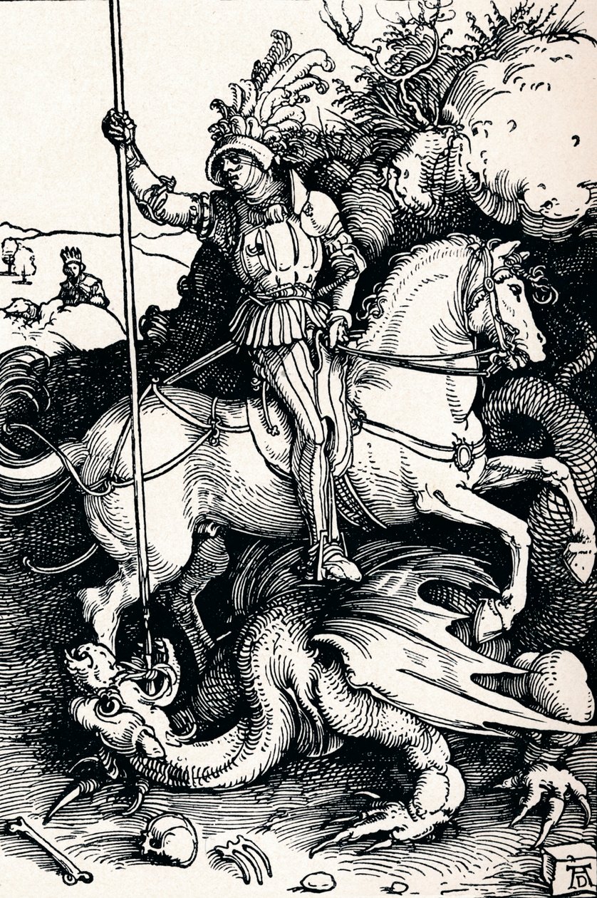 Svatý Jiří a drak, 1505 1906 od Albrecht Dürer