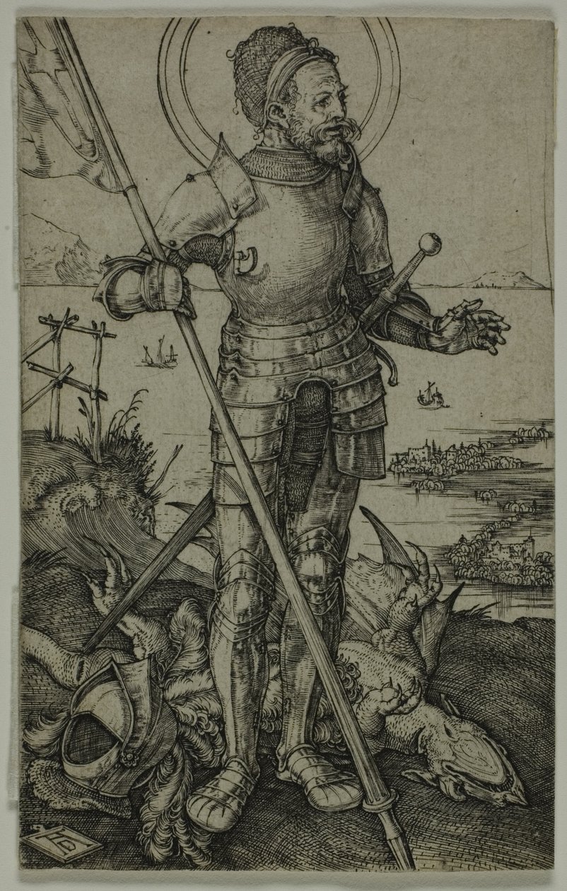 Svatý Jiří pěšky od Albrecht Dürer