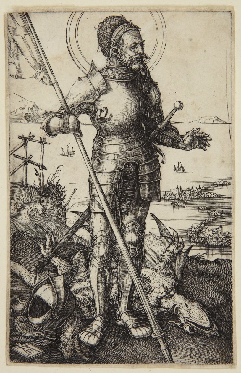 Svatý Jiří pěšky od Albrecht Dürer