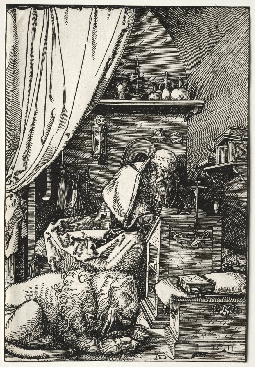 Svatý Jeroným ve své cele od Albrecht Dürer