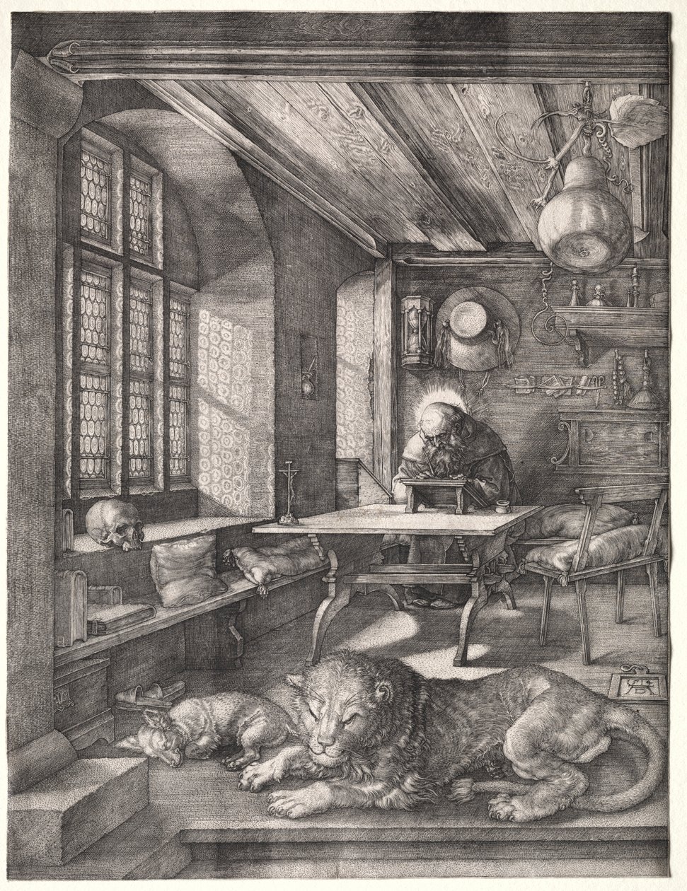 Svatý Jeroným ve své pracovně od Albrecht Dürer