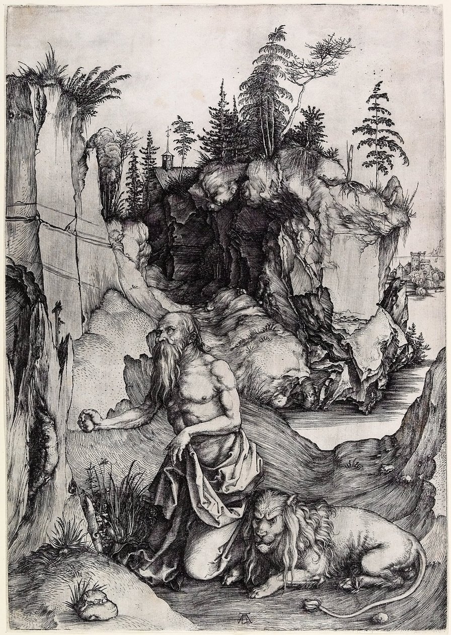 Svatý Jeroným kajícník od Albrecht Dürer