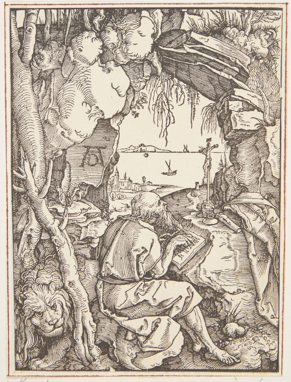 Svatý Jeroným v jeskyni od Albrecht Dürer