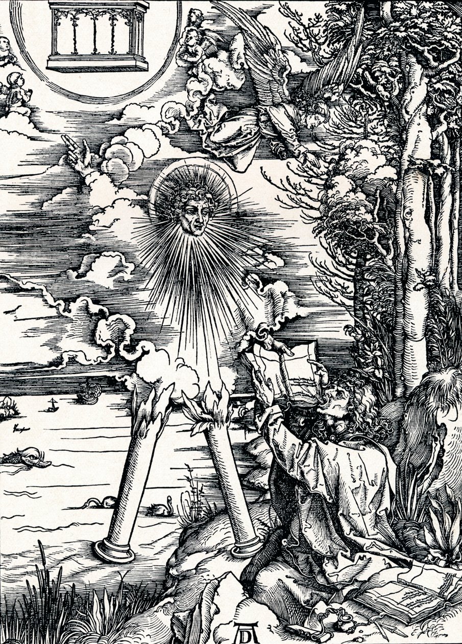 Svatý Jan požírá knihu, 1498 1906 od Albrecht Dürer