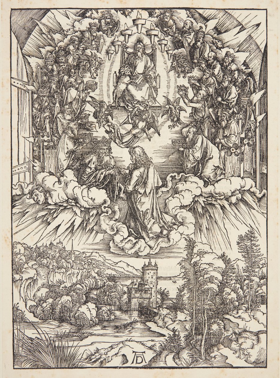 Svatý Jan před Bohem a staršími od Albrecht Dürer