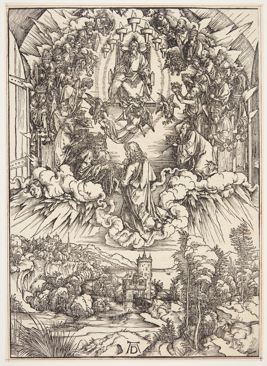 Svatý Jan před Bohem a staršími od Albrecht Dürer