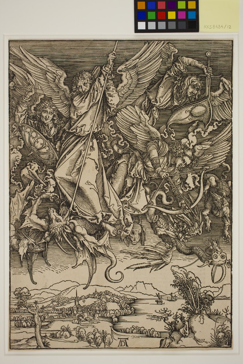 Svatý Michael v boji s drakem od Albrecht Dürer