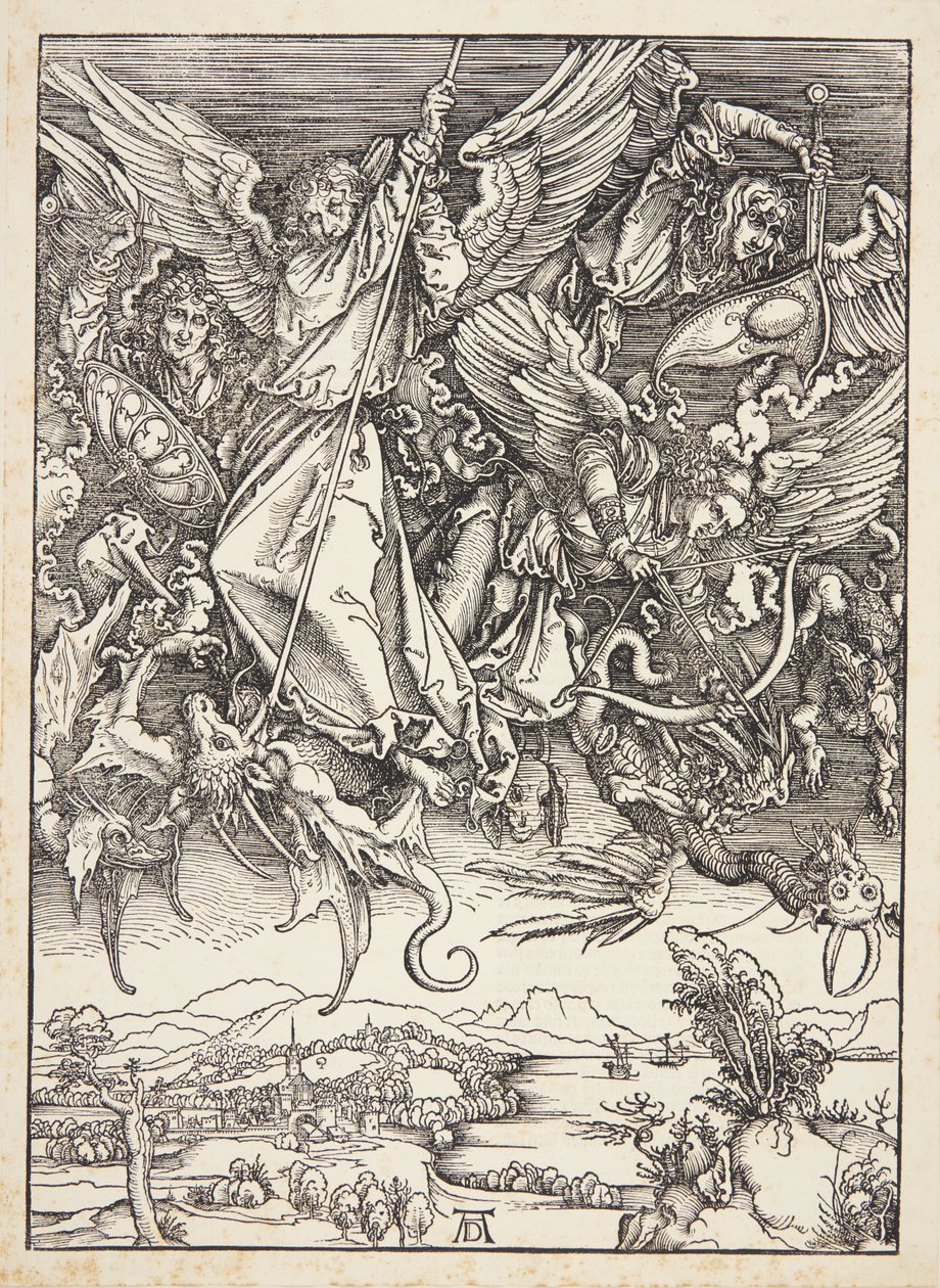 Svatý Michael v boji s drakem od Albrecht Dürer