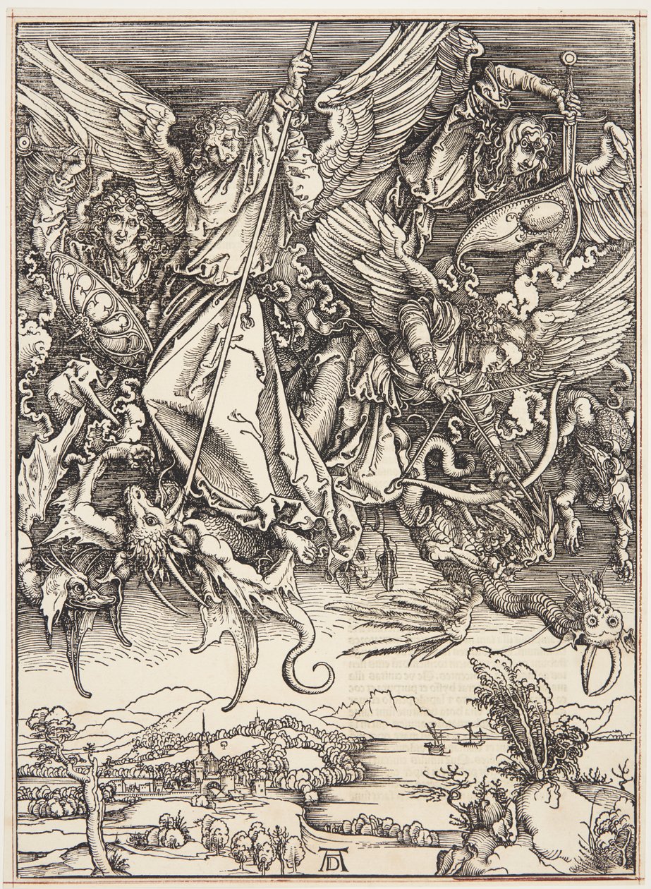 Svatý Michael v boji s drakem od Albrecht Dürer