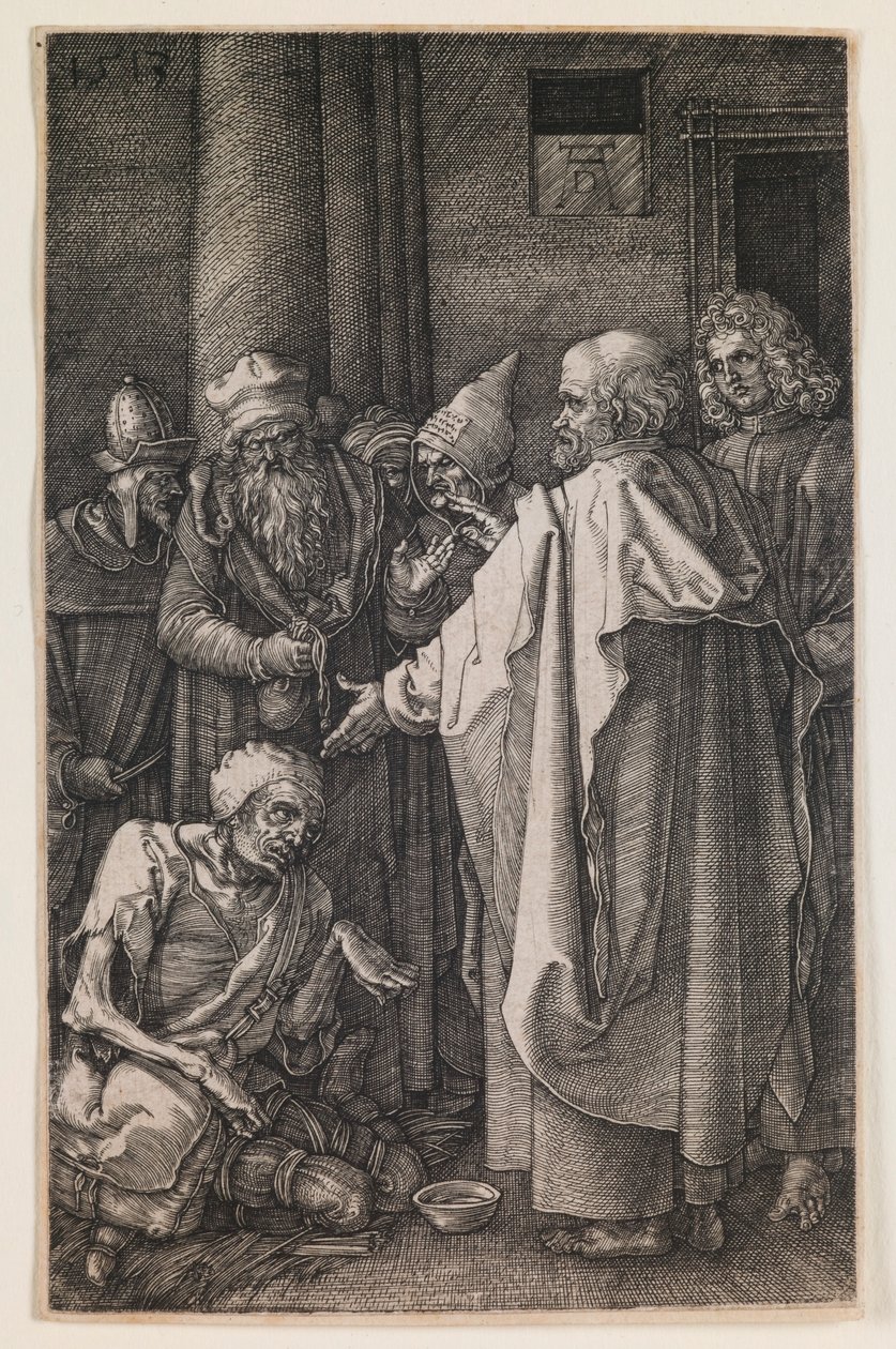 Svatý Petr a svatý Jan u brány chrámu, ze série „Vyrytá vášeň“ od Albrecht Dürer