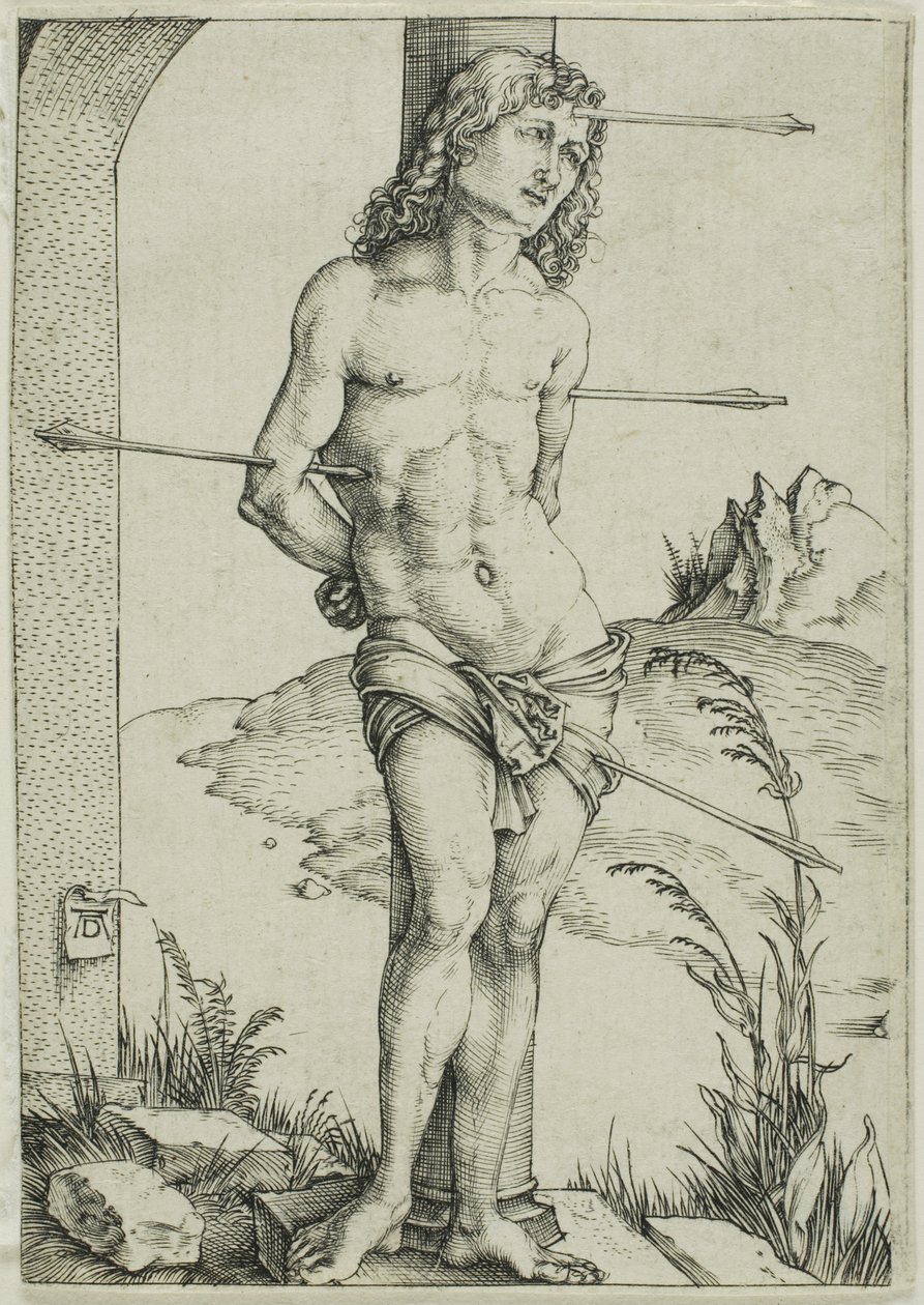 Sv. Šebestián přivázaný ke sloupu od Albrecht Dürer