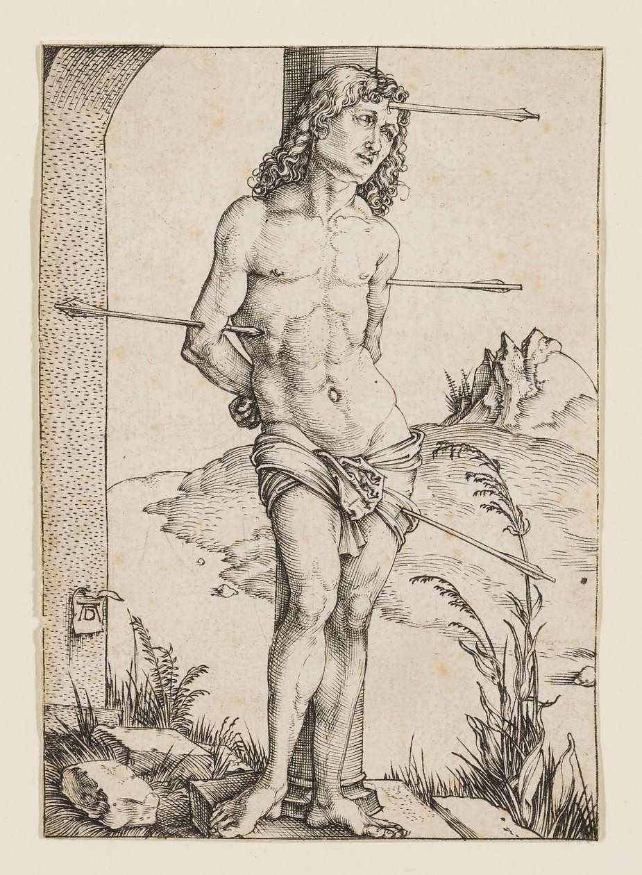 Svatý Šebestián přivázaný ke sloupu od Albrecht Dürer