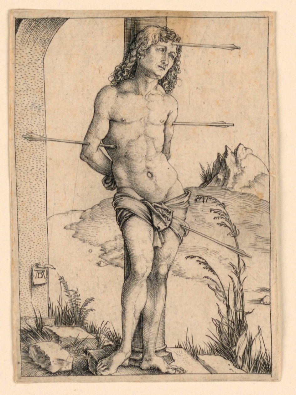 Svatý Šebestián u sloupu od Albrecht Dürer