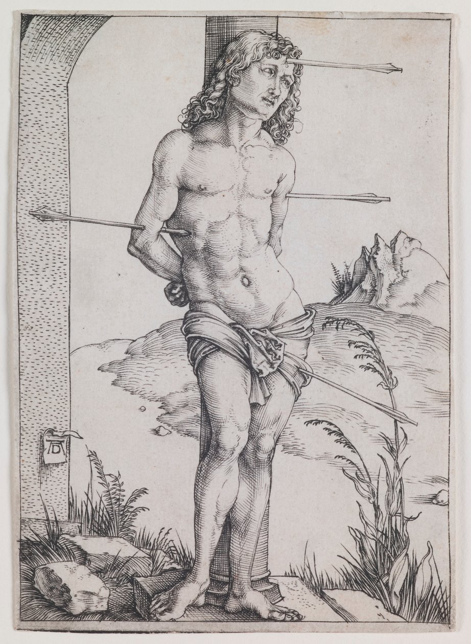 Svatý Šebestián u sloupu od Albrecht Dürer