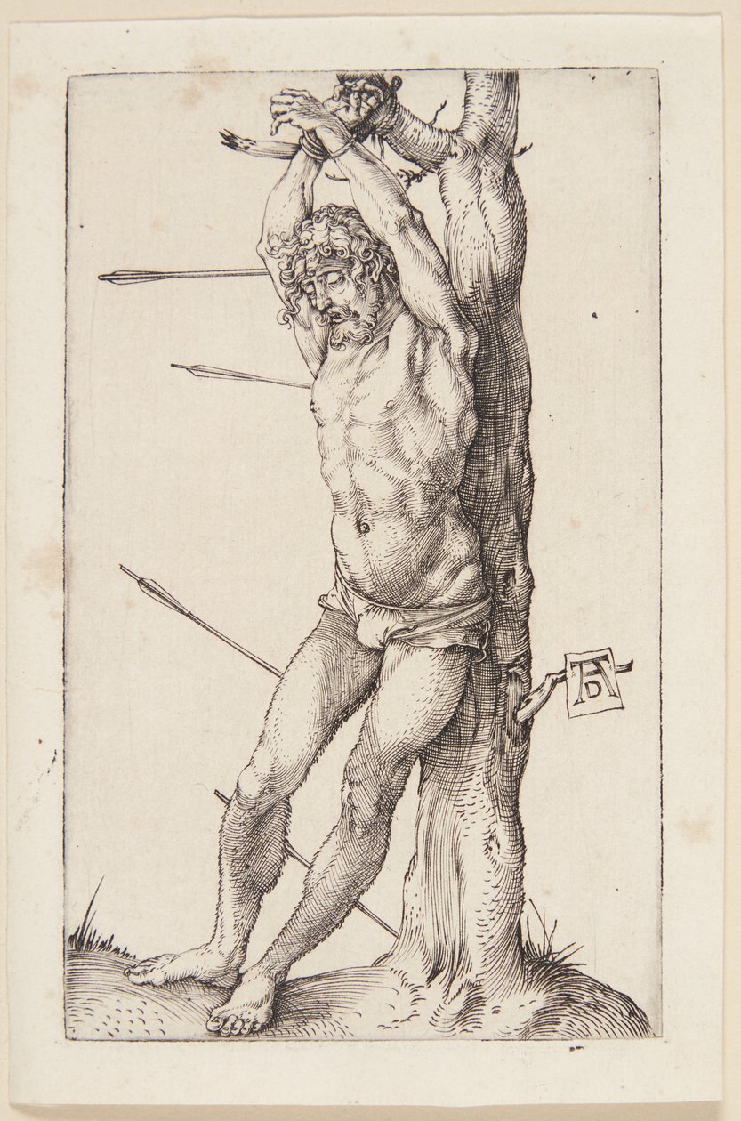 Svatý Šebestián u stromu od Albrecht Dürer