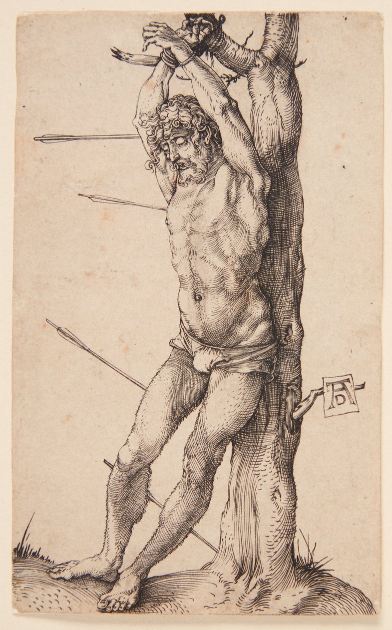 Svatý Šebestián u stromu od Albrecht Dürer