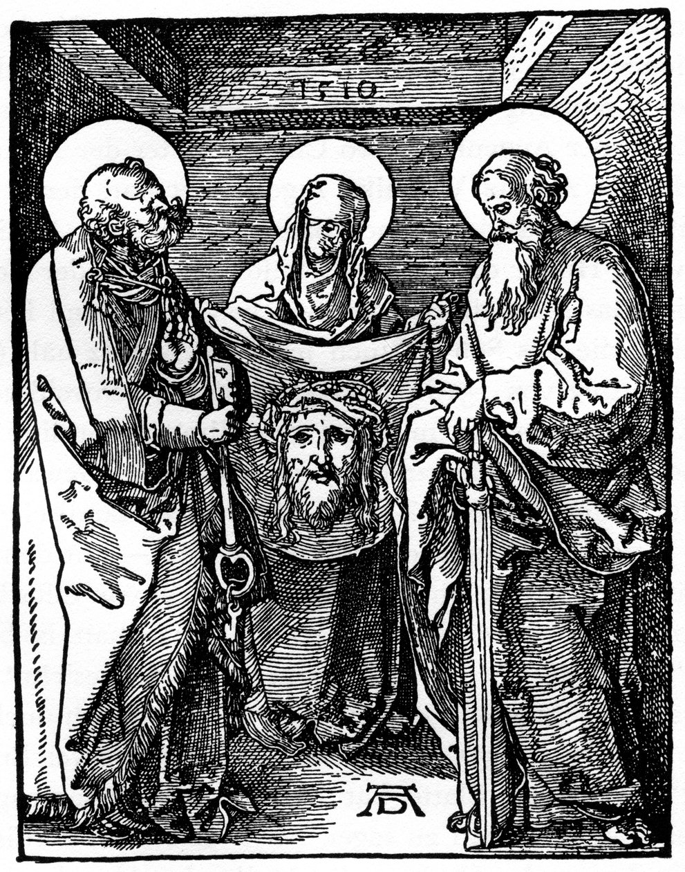 Svatá Veronika se sudáriem mezi svatým Petrem a Pavlem, 1510, 1936 od Albrecht Dürer