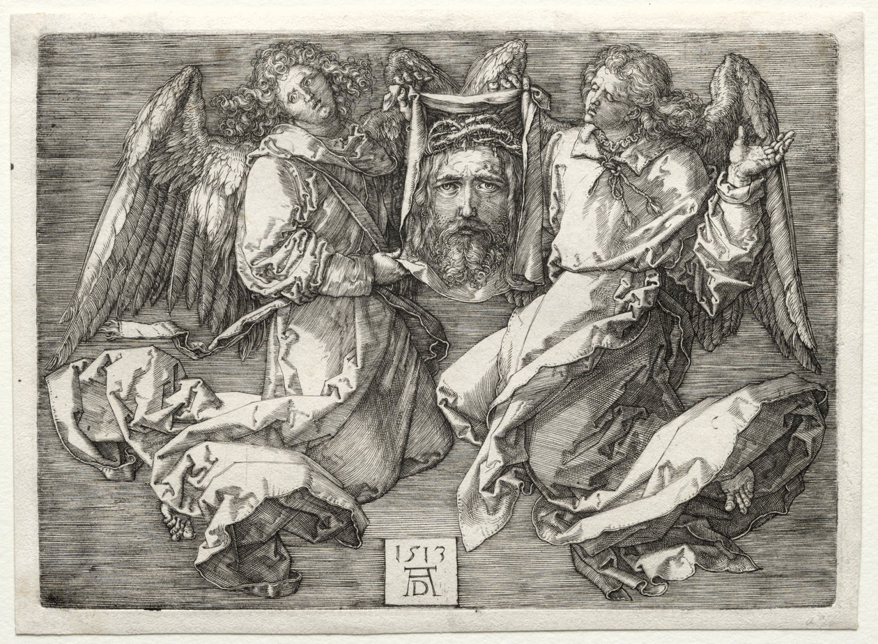 Sudárium zobrazené dvěma anděly od Albrecht Dürer