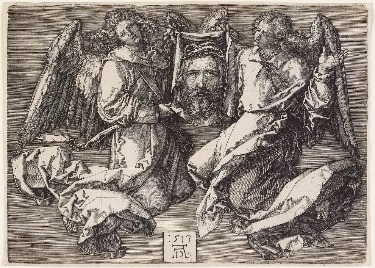 Sudarium vystavené dvěma anděly od Albrecht Dürer