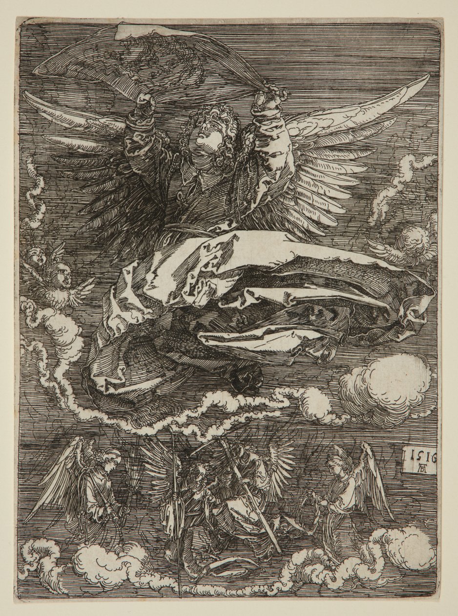 Rouška rozprostřená andělem od Albrecht Dürer