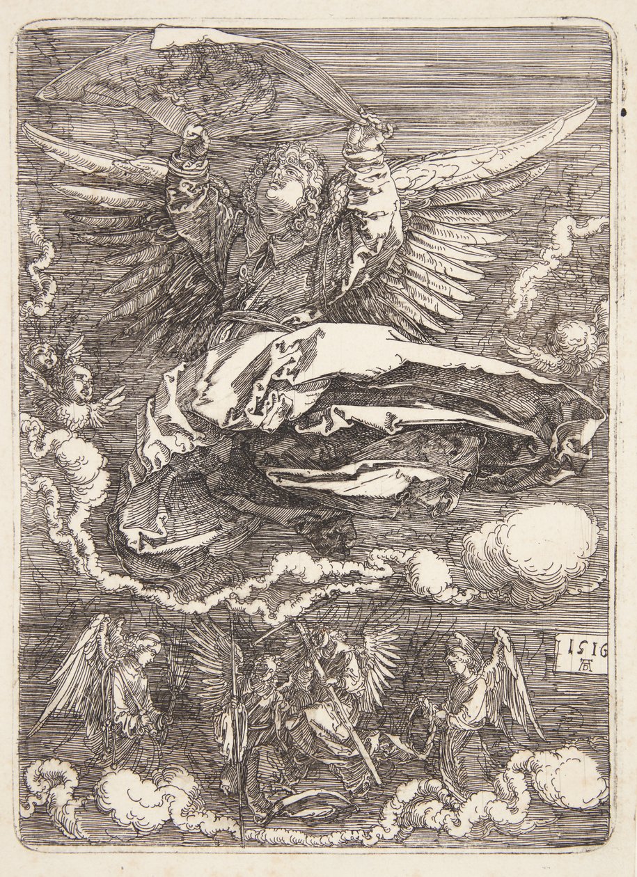Sudarium rozprostřené andělem od Albrecht Dürer