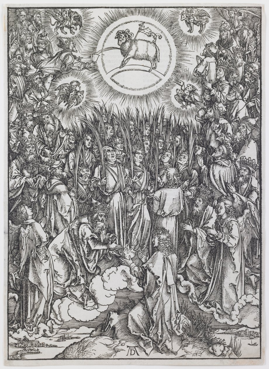 Klanění beránka, ze série „Apokalypsa“ od Albrecht Dürer