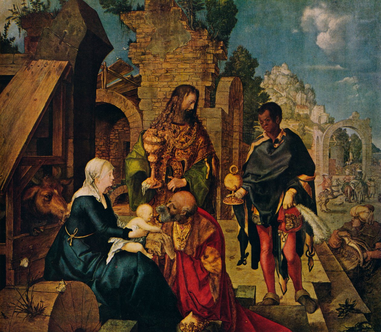 Klanění tří králů, 1504 od Albrecht Dürer