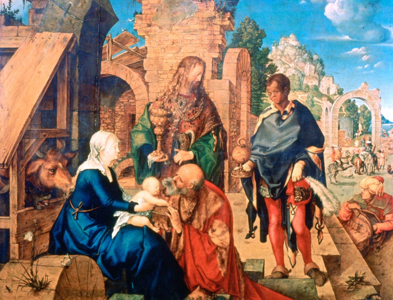 Klanění tří králů, 1504 od Albrecht Dürer