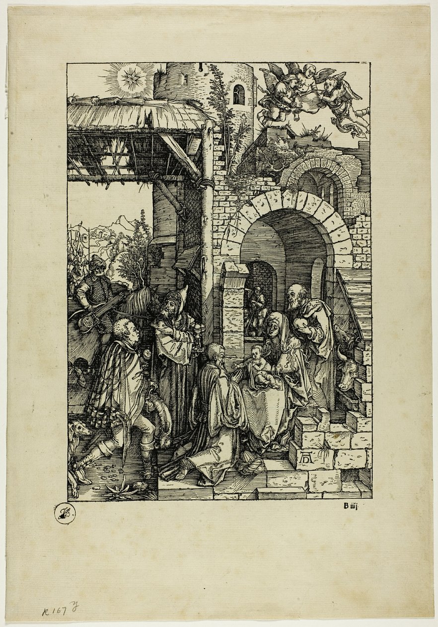 Klanění tří králů ze života Panny Marie od Albrecht Dürer