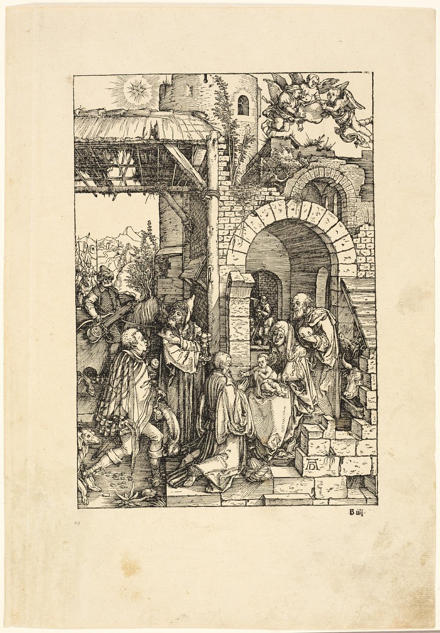 Klanění tří králů ze života Panny Marie od Albrecht Dürer