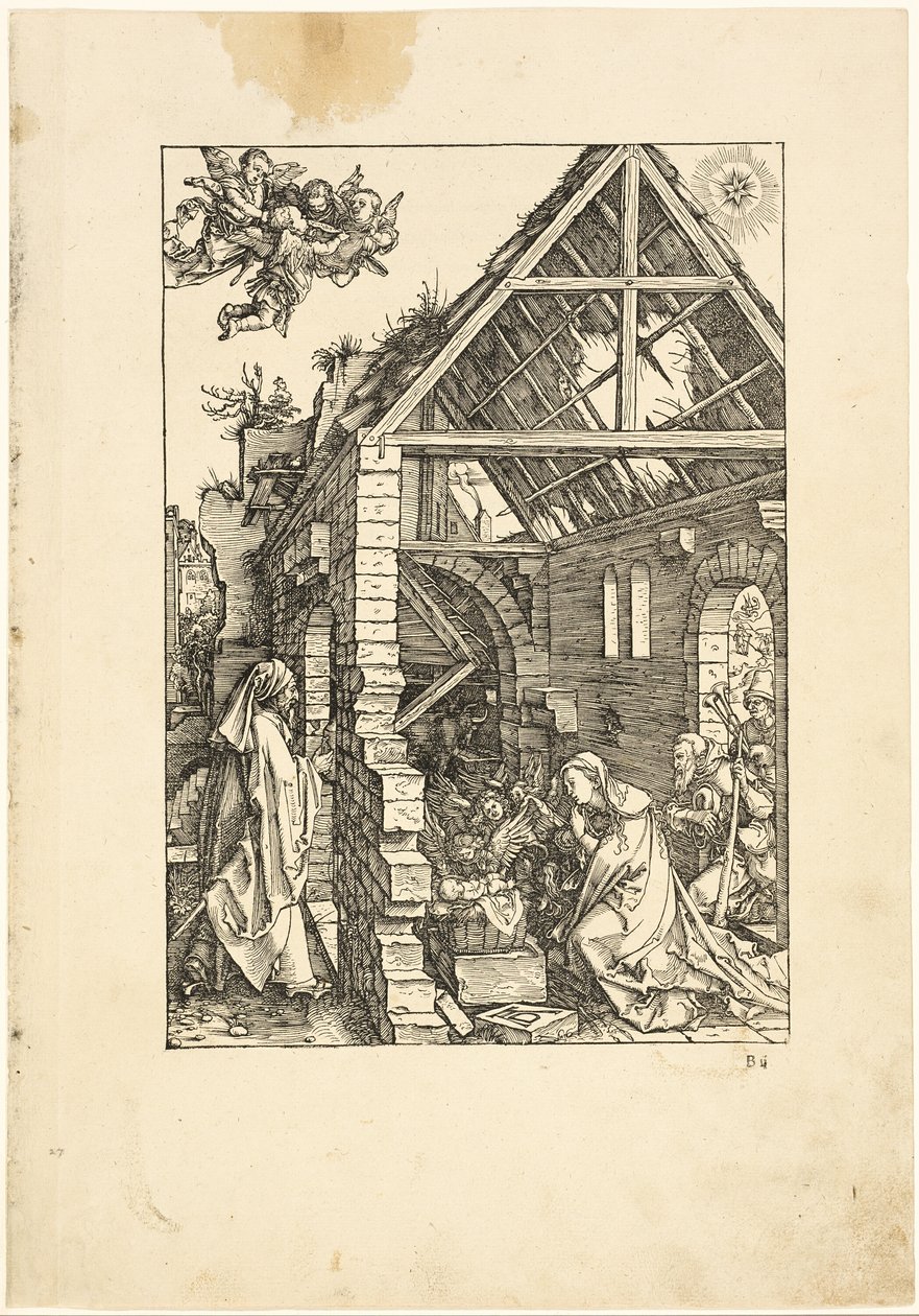 Klanění pastýřů ze Života Panny od Albrecht Dürer