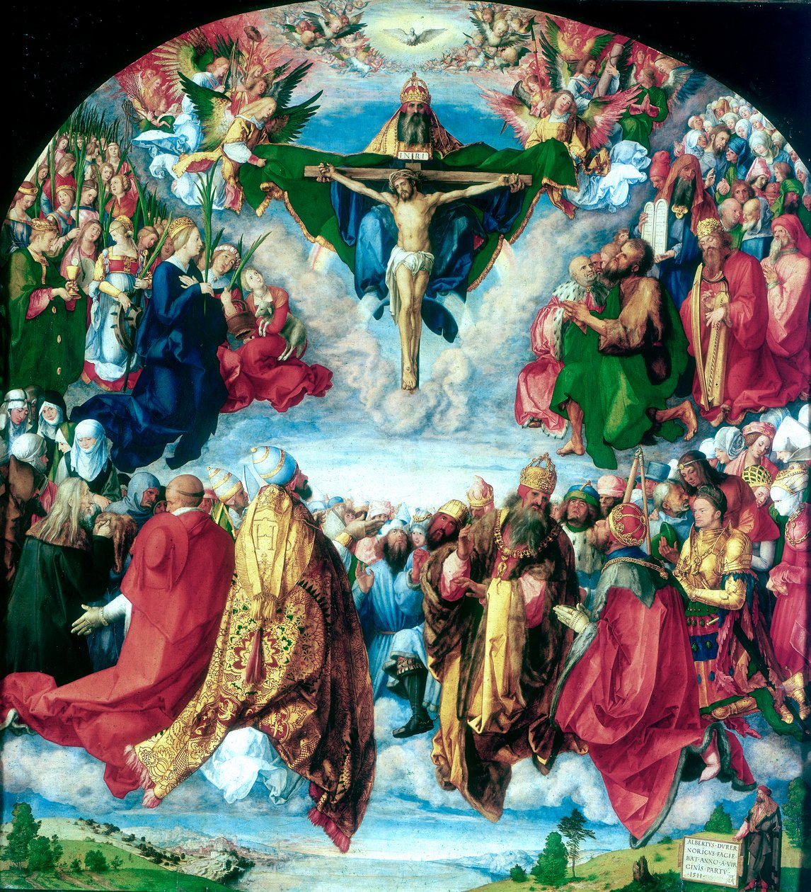 Klanění Nejsvětější Trojici Landauerův oltář, 1511 od Albrecht Dürer