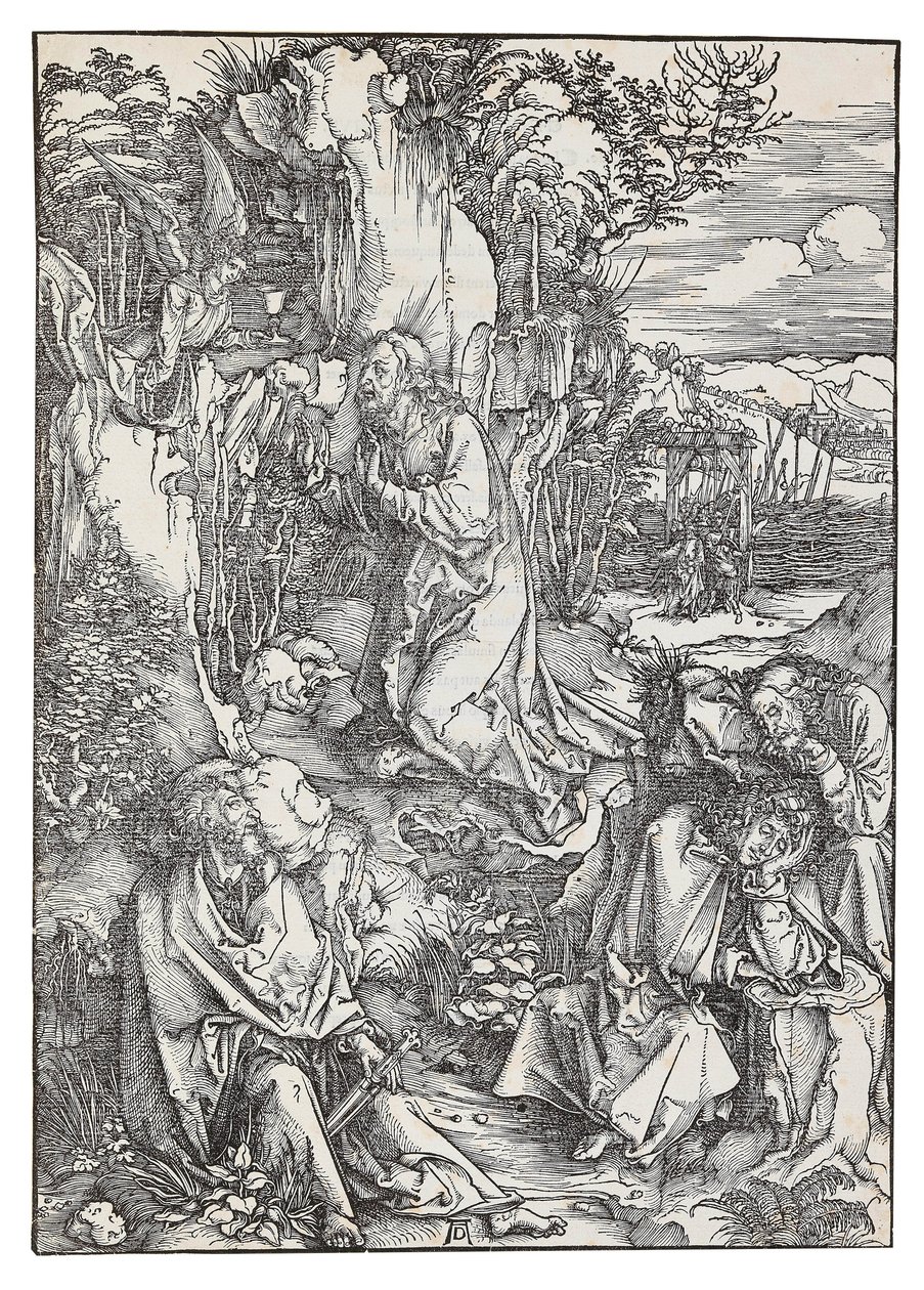 Agónie v zahradě, ze série Velká vášeň, c. 1496. od Albrecht Dürer