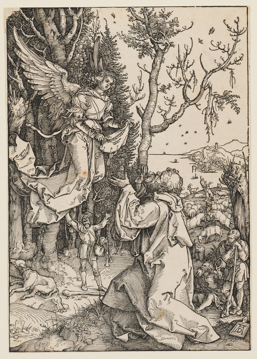 Anděl se zjevuje Jáchymovi od Albrecht Dürer