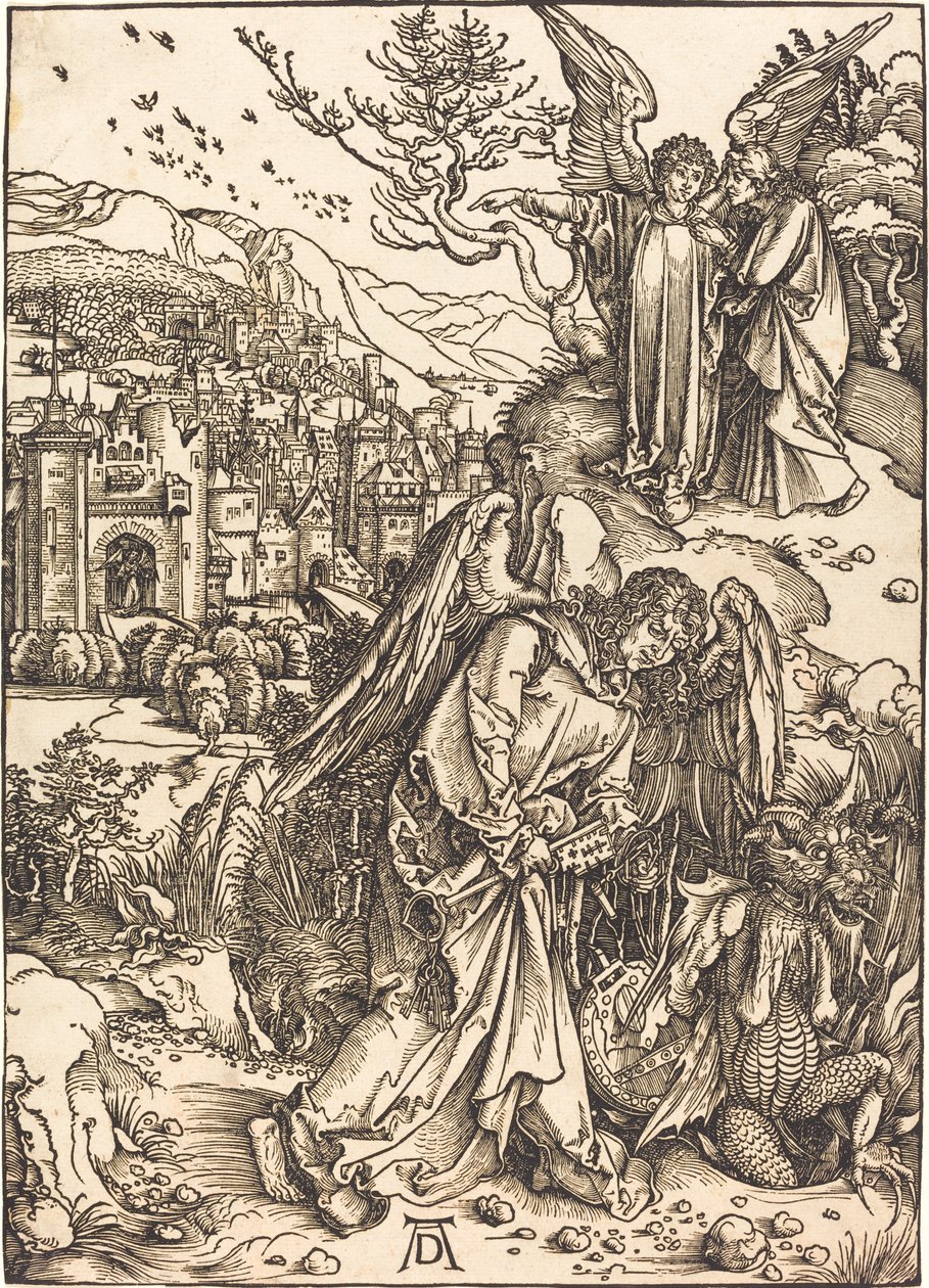 Anděl s klíčem k bezedné jámě od Albrecht Dürer