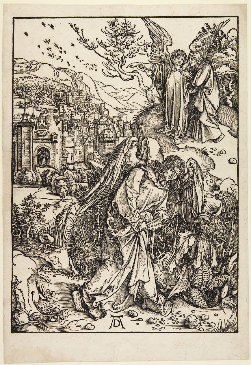 Anděl s klíčem od propasti od Albrecht Dürer