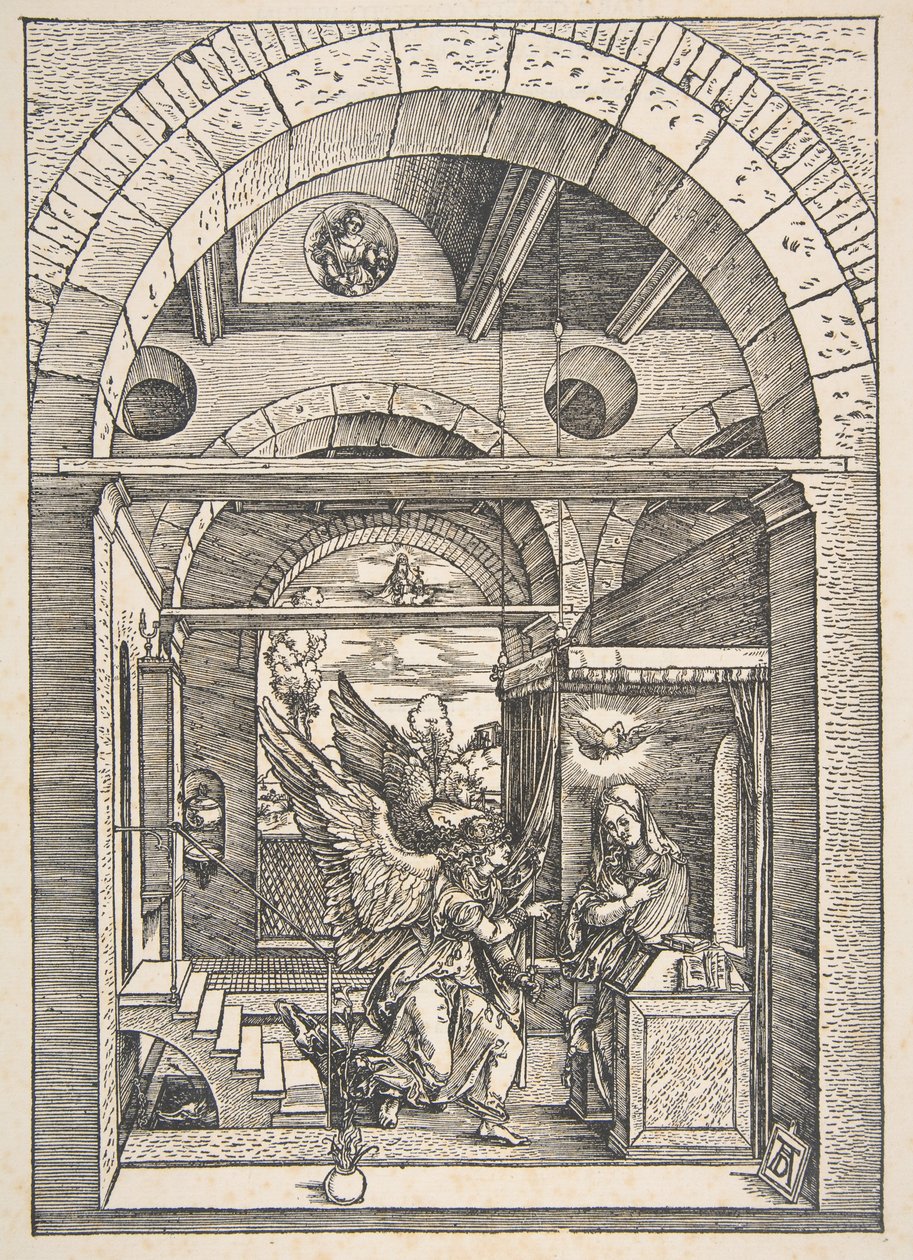 Zvěstování, z "Života Panny Marie" od Albrecht Dürer