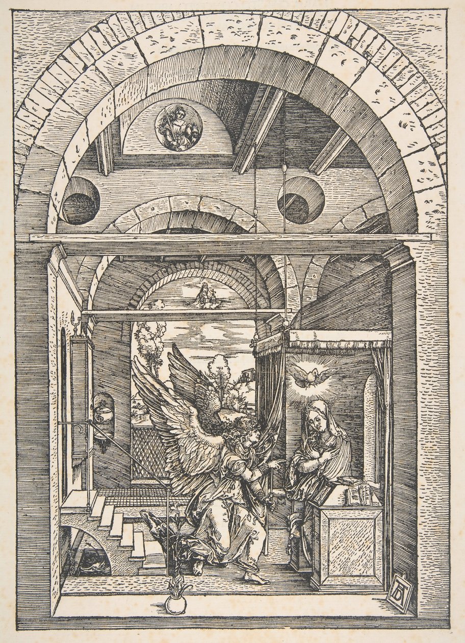 The Annunciation, from The Life of the Virgin, Latin Edition, 1511.n.d. od Albrecht Dürer