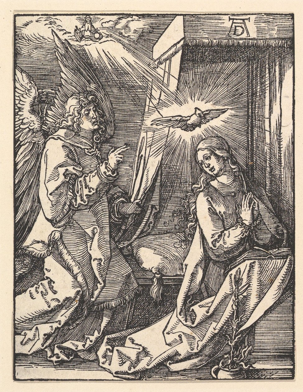 Zvěstování, z „Malých pašijí“ od Albrecht Dürer
