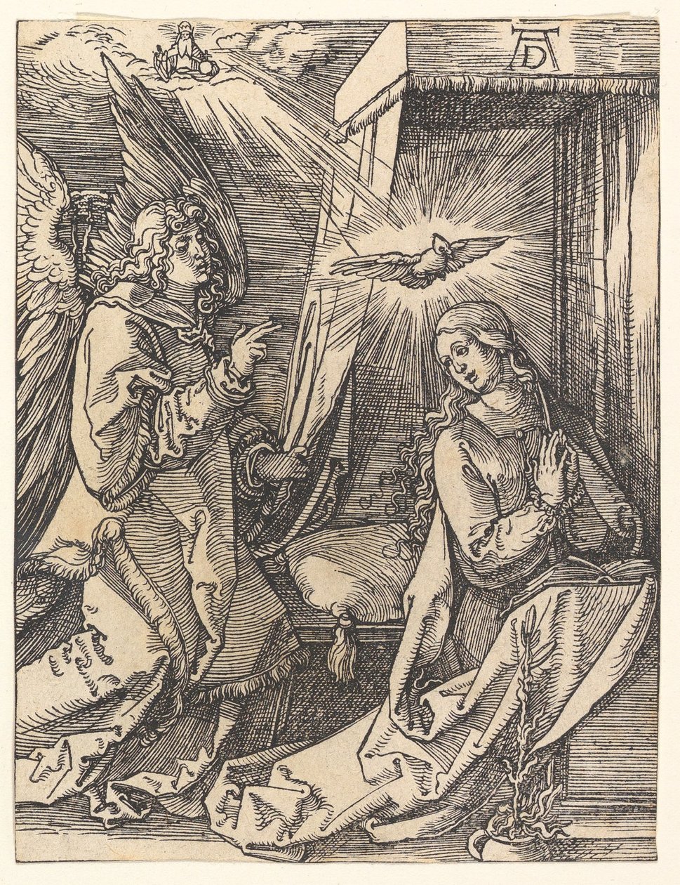 Zvěstování, z "Malého pašijového cyklu" od Albrecht Dürer